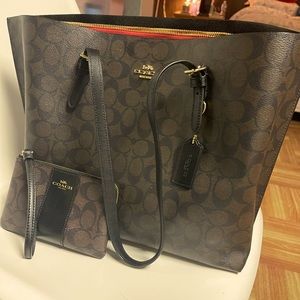 Coach Mollie tote in signature canvas